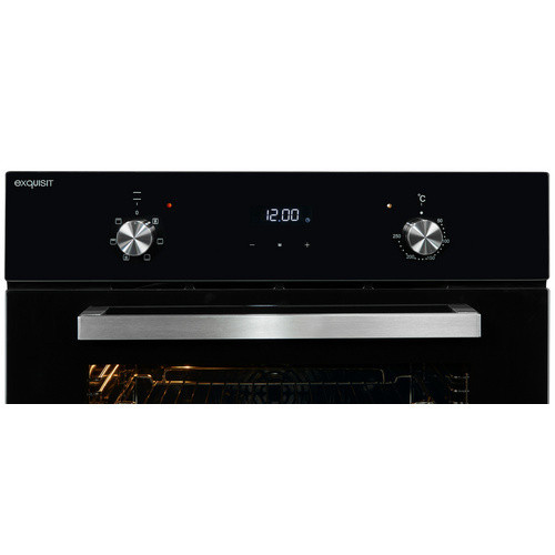Exquisit Einbaubackofen EBE657-U-020 in Schwarz mit 59 l Volumen - Bild 2