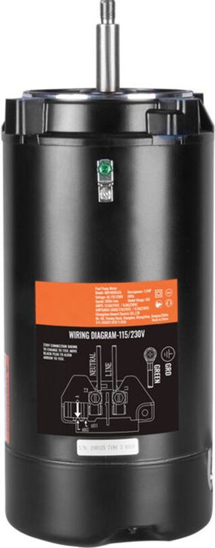 VEVOR Poolpumpenmotor 1,5 PS mit 56J Rahmen, Rundflansch Ersatzmotor für 115V/230V, 3450 U/min, CCW Rotation - Bild 2