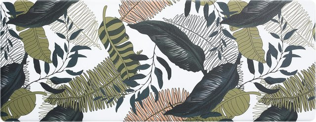 Küchenmatte Culina mit botanischem Floral-Muster in Mehrfarbig, Rutschfest, B/T: 45 x 120 cm - Bild 1