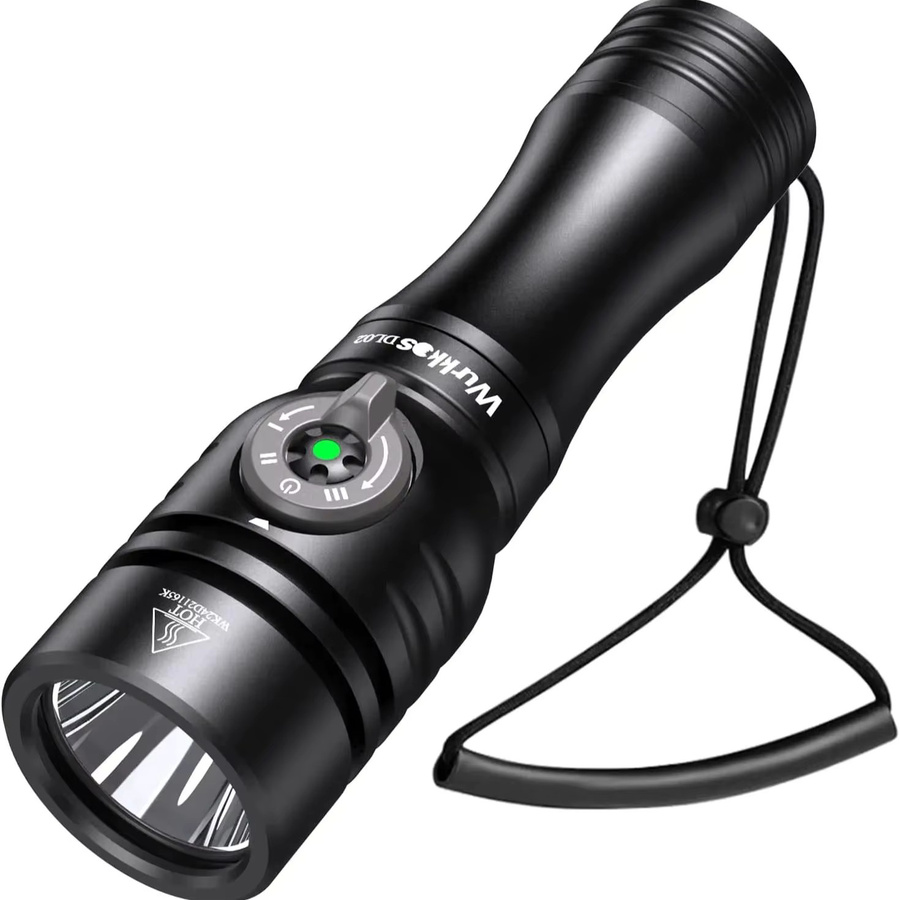 Wurkkos DL02 Professionelle Tauchlampe mit SFT70 LED, 3000 Lumen, 21700 Akku, Schwarz, Unterwasser-Arbeitsleuchte mit Drehmagnet - Bild 7