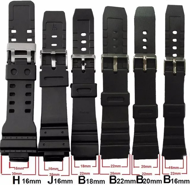 CASIO Ersatz-Verschluss, Silikon, Edelstahl, Schwarz, Unisex - Bild 1