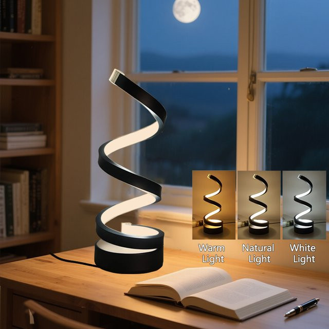 GGBEE LED Schreibtischlampe in Schlangenform mit USB-Anschluss, dimmbar, Weiß oder RGB - Bild 1