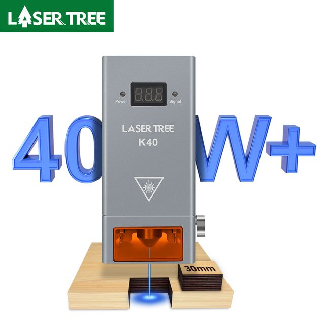 Laser Tree Laser Modul mit Luftunterstützung 450nm TTL Blaulicht-Laserkopf für Lasergravur und Schneidwerkzeuge in Blau und Grau - Bild 1
