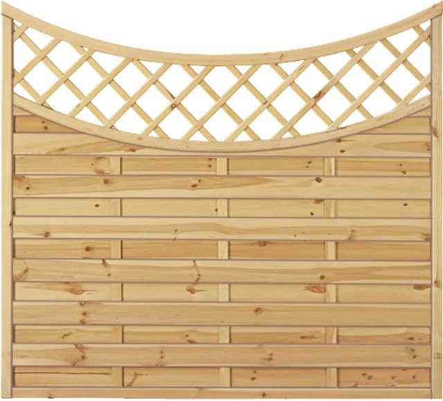 T & J Sichtschutzzaun Maxi-Doppelbogen 2-Serie aus kesseldruckimprägniertem Holz in Grün, H: 180 cm, B: 160 cm - Bild 1