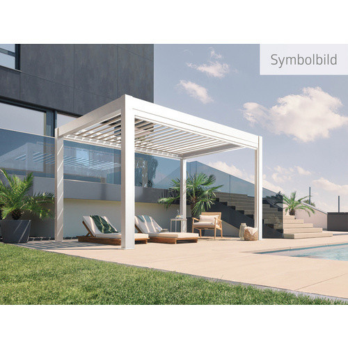 Biohort Pergola modern in Weiß/Silber-Metallic, B/T/H: 552,5 x 363,15 x 312 cm - Bild 2