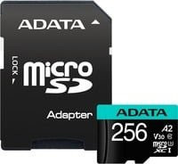 ADATA Premier Pro microSDXC Speicherkarte, 256 GB, V30, Schwarz - Bild 1