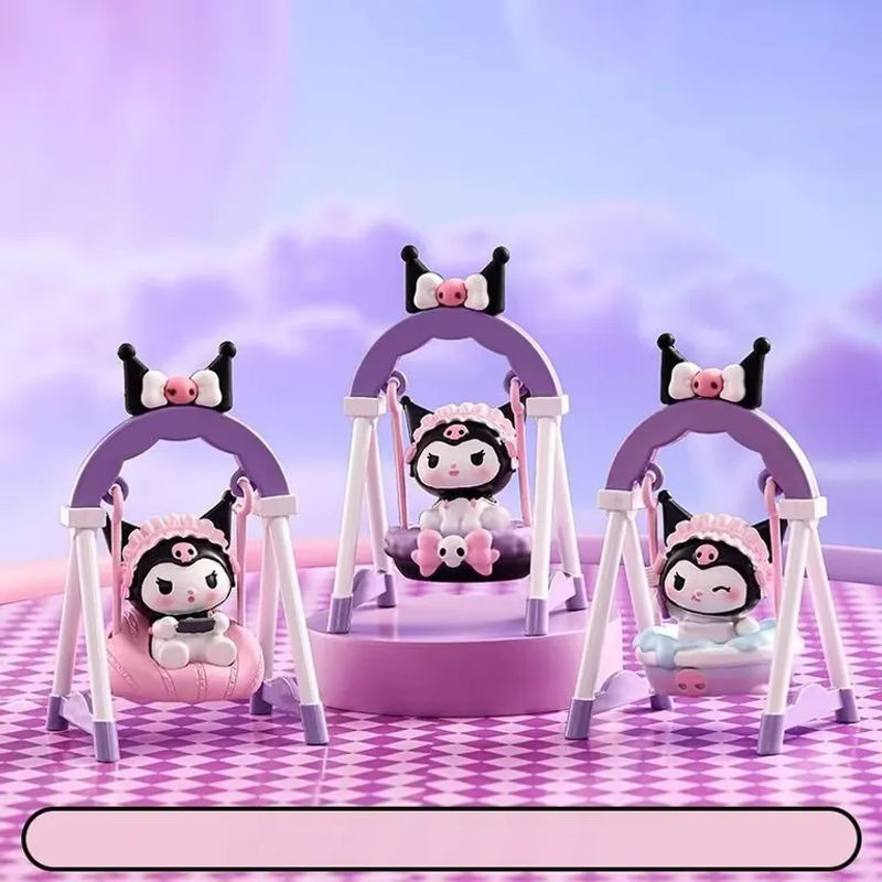 Sanrio Kuromi Blindbox Niedliche Swing Anime Figur aus Kunststoff, Mehrfarbig, Schreibtisch-Dekoration und Spielzeug für Kinder - Bild 5