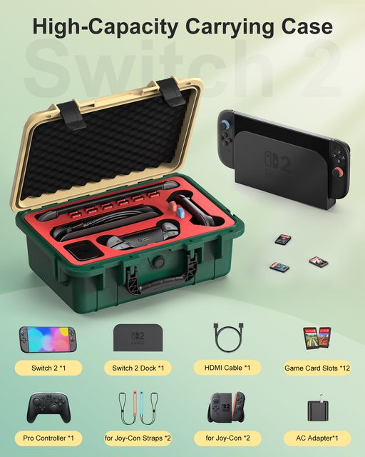 Nintendo Switch 2 Tragetasche Blue – Harte und wasserdichte Aufbewahrungstasche als Reisekoffer für deine Spielkonsole - Bild 1