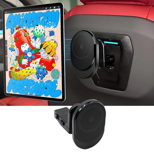 AOSRRUN Magnetische Kabellose Ladestation und Telefonhalterung für BMW 5er Serie I5 G60 X3 G45 2025 IX 15W in Schwarz - Bild 1