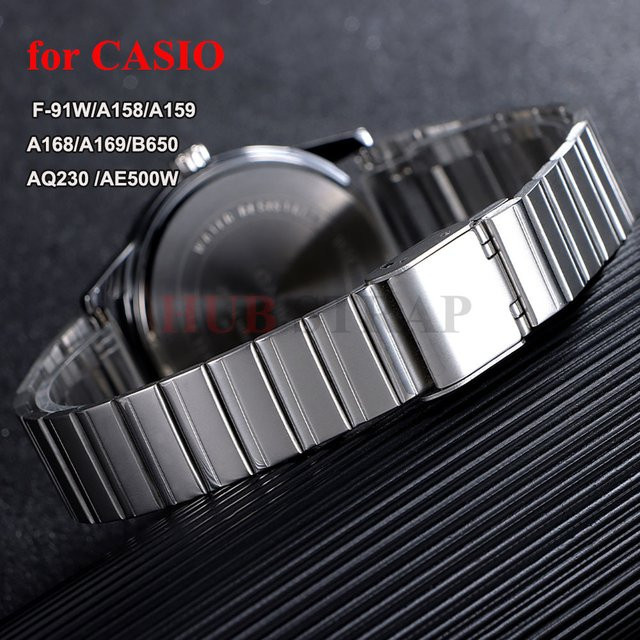 CASIO Uhrenarmband Edelstahl, Silber, 18 mm, Unisex - Bild 1