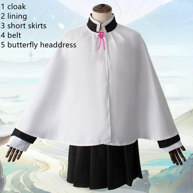PinkyPop Demon Slayer Cosplay Kostüm, Unisex, Weiß, Bunt / Mehrfarbig - Bild 1