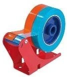 tesa Tischabroller 6012 aus Metall in rot-blau, H 130 mm, für 2 Rollen bis Ø 145 mm und B 25-50 mm - Bild 1