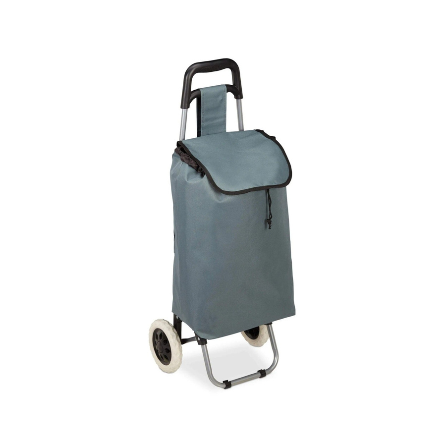 Relaxdays Einkaufstrolley aus Polyester in Grau, klappbar, B/T/H: 92,5 x 42 x 28 cm - Bild 2