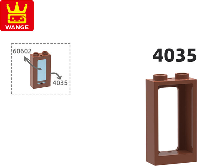 Wange, Flache Vorderfenster-Bausteine, 73-teiliges Set, Rot - Bild 1