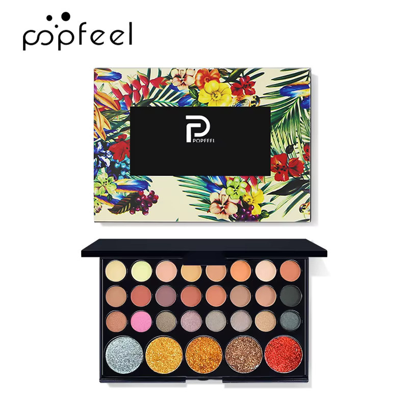 POPFEEL Lidschatten-Palette, 29/40 Farben, matt und perlmuttartig, wasserfest - Bild 4