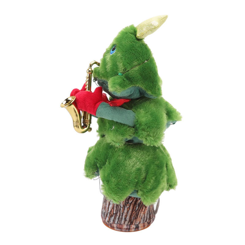 Singender und tanzender Weihnachtsbaum von CosyHome mit 8 Liedern und Saxophon-Melodie, grüner Plüsch-Tischdeko für Kinder - Bild 2