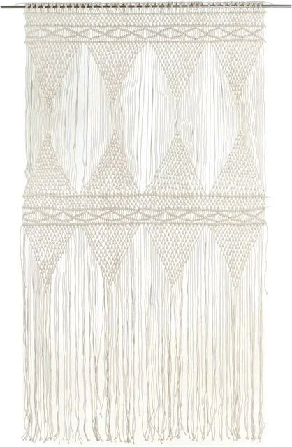 vidaXL Makramee Vorhang Modell 3 aus Baumwolle in Beige, B/H: 140 x 240 cm - Bild 1