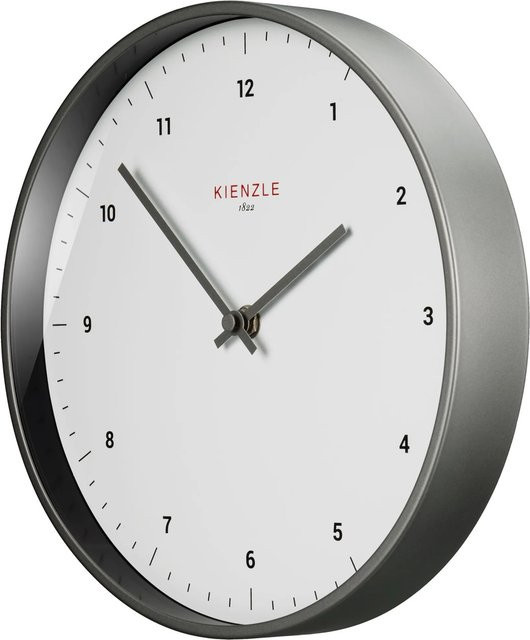 Kienzle Classic Funkwanduhr analog in Silber-Weiß Durchmesser: 25 cm - Bild 1