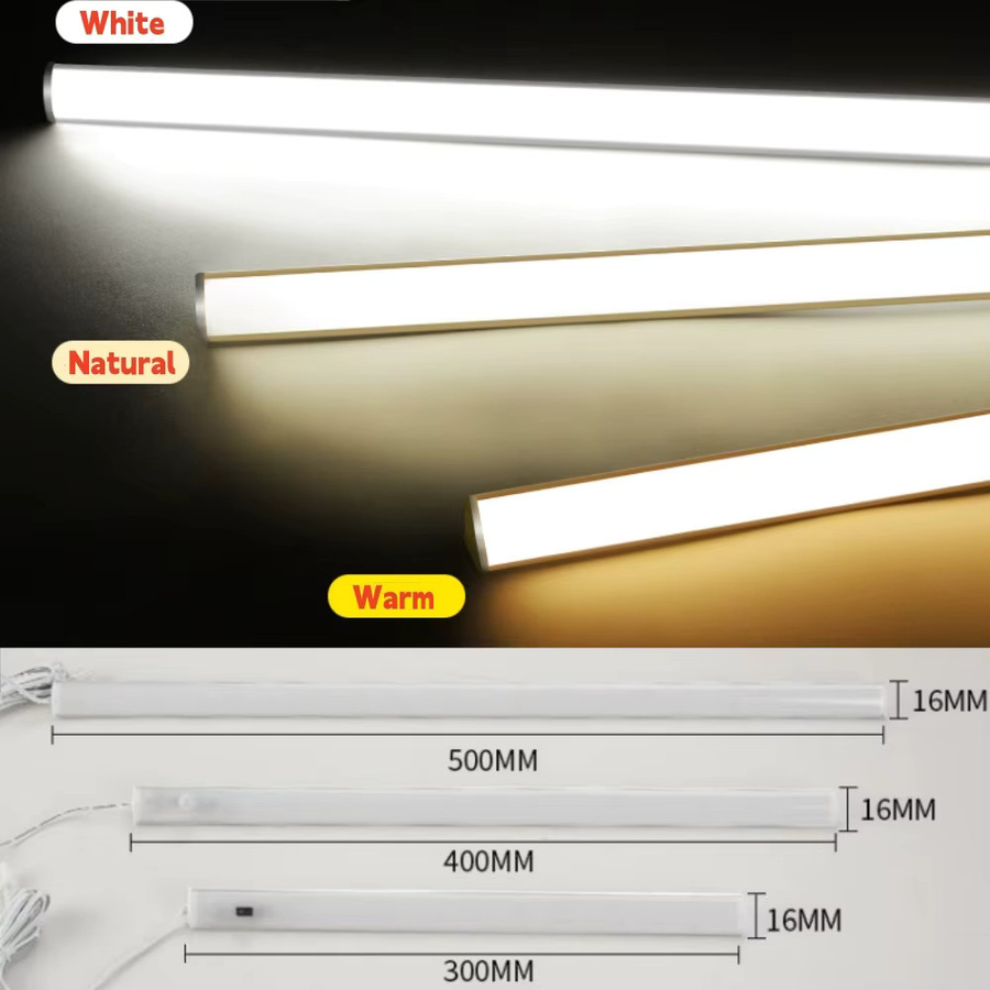 GAHADA LED-Profil Leiste in Weiß mit Touch-Sensor-Dimmer für Küchenbeleuchtung und Schrankunterbau, COB-Technologie, 16 x 16 mm - Bild 3