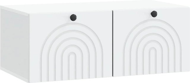 vidaXL Wandmontierter TV-Schrank Weiß, B/H/T: 78,5 x 30,0 x 41,0 cm - Bild 1