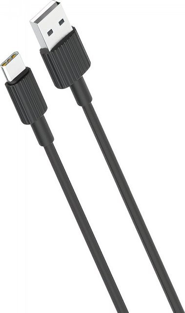 XO Design NB156 Daten- und Ladekabel USB-A auf USB-C, 18W, 1m, Schwarz - Bild 1