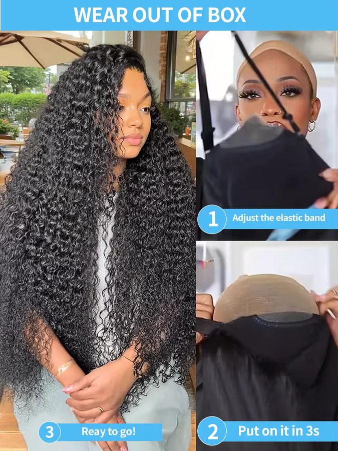 POPVIBES Loose Deep Wave Frontal Perücke, Echthaar, 30-36 Zoll, Unisex - Bild 4