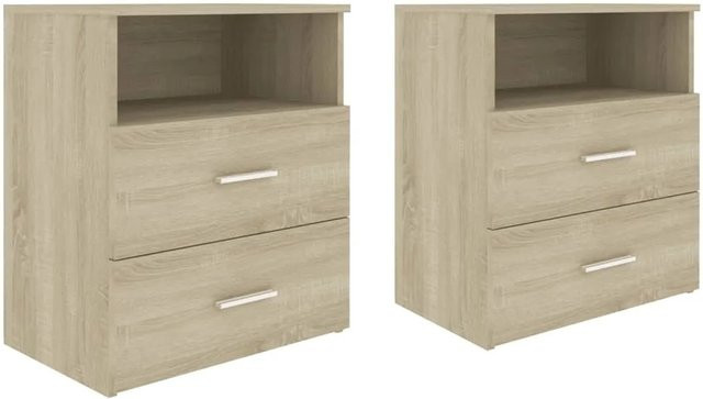 vidaXL Nachttische 2er-Set Sonoma-Eiche, modern, B/T/H: 50 x 32 x 60 cm - Bild 1