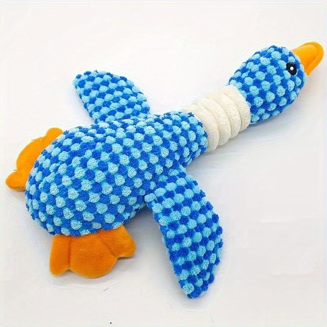 yuyongzhi Hundespielzeug Gänseform, Plüsch, blau - Bild 1