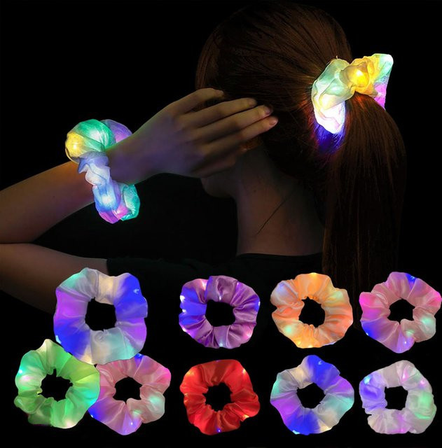YEAHUI EL LED Haar Scrunchy, Damen - Bild 1