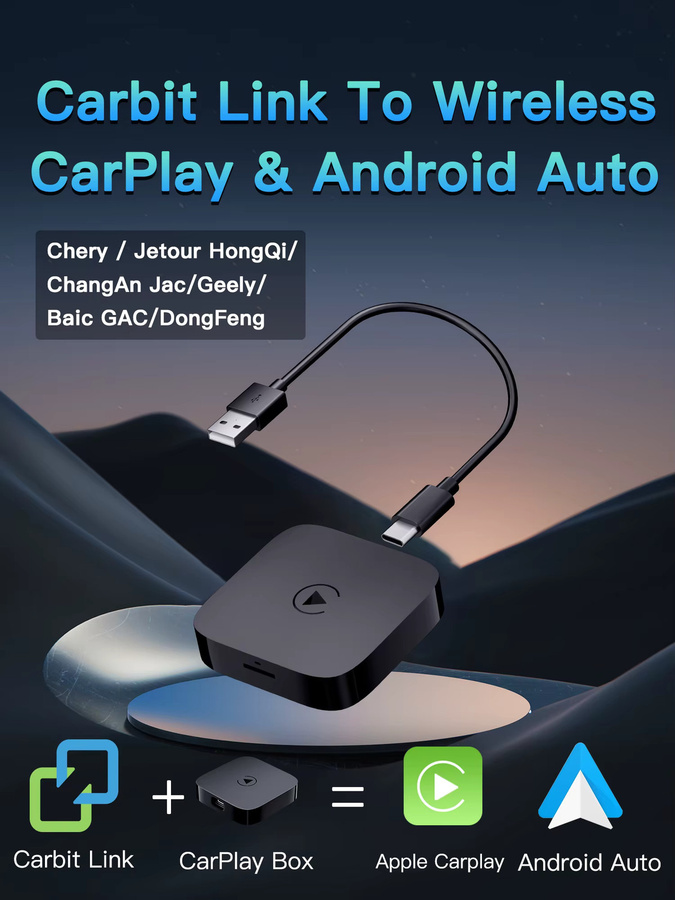 MLINKIT Carbitlink Easy Connection-Adapter für Changan Hunter ALSVIN CS85 CS95 CS15 CS35 Plus, Wireless CarPlay und Android Auto Smart Box, Schwarz - Bild 5