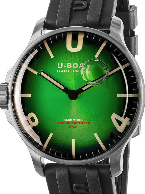 U-Boat Armbanduhr, Quarz, Edelstahl, Grün, 44 mm, Herren - Bild 1