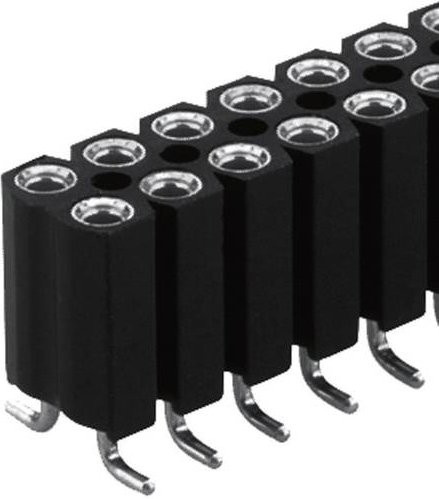 Fischer Elektronik Buchsenleiste Präzision in Schwarz mit 2 Reihen und je 20 Polzahlen - Bild 1