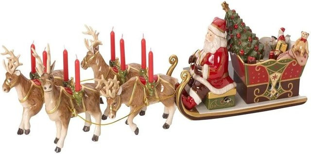 Villeroy & Boch Christmas Toys Memory Santa's Schlittenfahrt Porzellanteller Mehrfarbig B: 22,0 cm, H: 16,0 cm, T: 1,0 cm - Bild 1