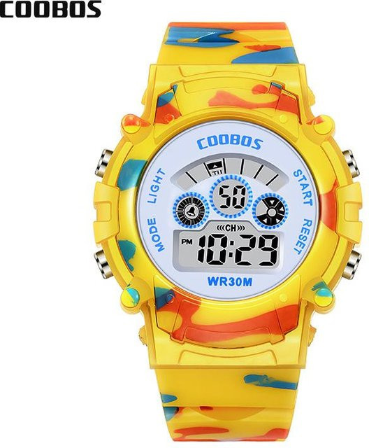 Digitaluhr Kinder, Kunststoff, yellow, Leuchtendes Zifferblatt, Wasserdicht - Bild 1