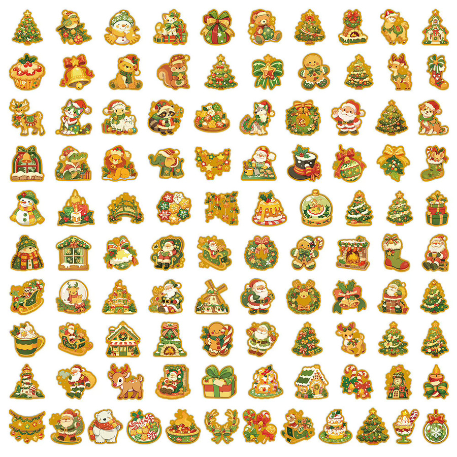 Charile Weihnachten Santa Socken Claus Elch Aufkleber, DIY Planer Laptop Briefpapier Dekoration, 10-teiliges Set - Bild 2