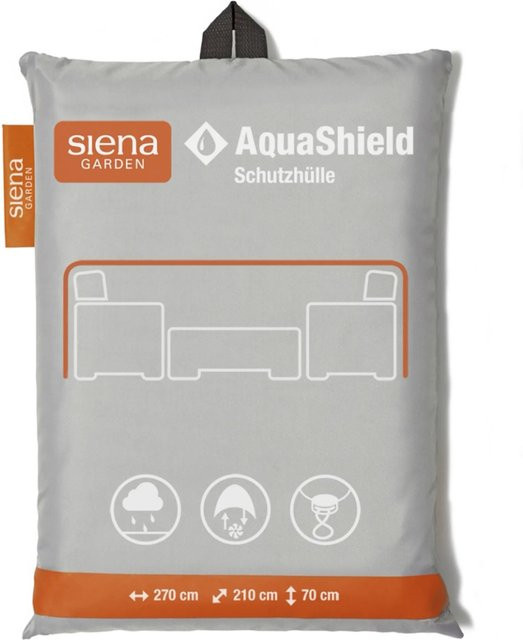 Siena Garden AquaShield Lounge-Schutzhülle für Ecksofas, Grau, B/T/H: 270 x 210 x 70 cm - Bild 1