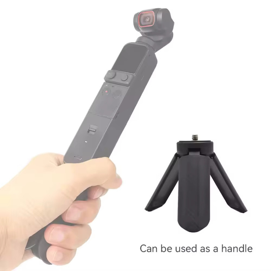 Tragbares Mini-Tischstativ in Schwarz mit 1/4 Zoll Schraube für GoPro und DJI Action Kameras sowie Smartphones - Bild 3