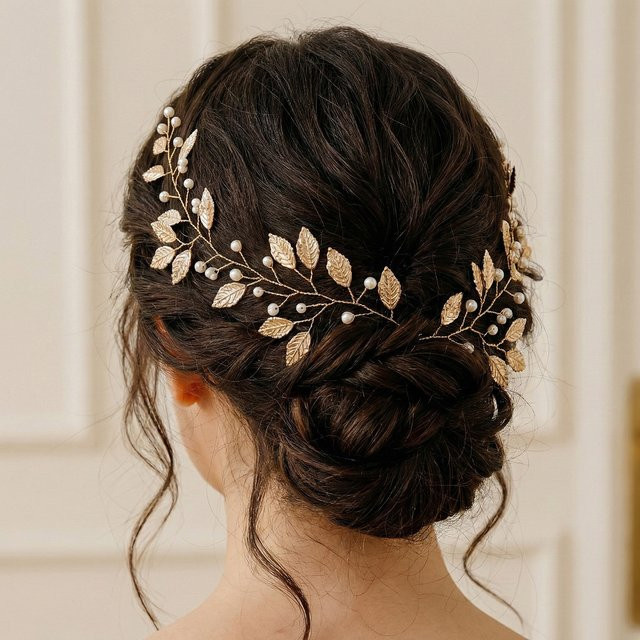 Miallo Haarranke, Perle, Golden Leaf, Damen - Bild 1