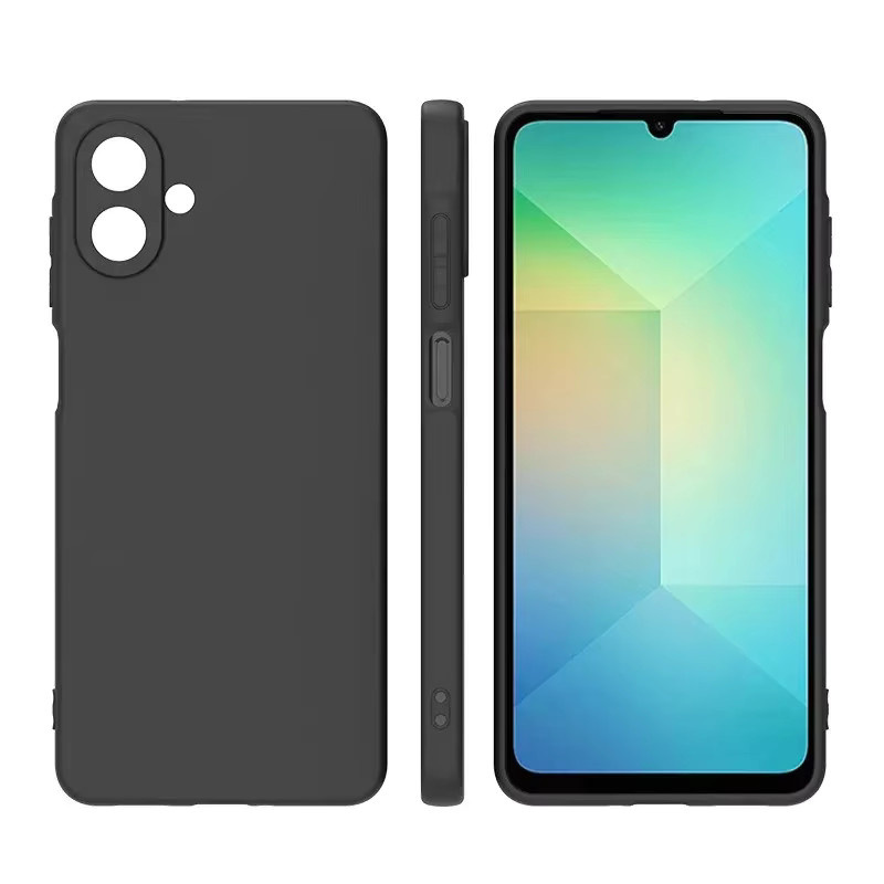 Samsung Galaxy A07 4G / A07 5G Schutzhülle aus weichem TPU Silikon in Schwarz Matt für SM-A075F - Bild 2