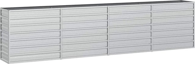 DELUKE Hochbeet OSKAR aus verzinktem Stahl in Silber, B/T/H: 320 x 40 x 77 cm - Bild 1