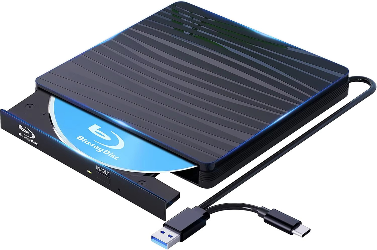 LJIAL Externes Blu-ray-Laufwerk mit USB 3.0, Tragbarer BD-RW-Brenner und DVD-CD-Player für Laptop und PC, Schwarz - Bild 7