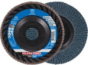 PFERD POLIFAN POWER Fächerscheibe PFC SG TRIM STEELOX für Stahl und Edelstahl, Blau, Durchmesser: 115 mm, Bohrung: 22,23 mm - Bild 1