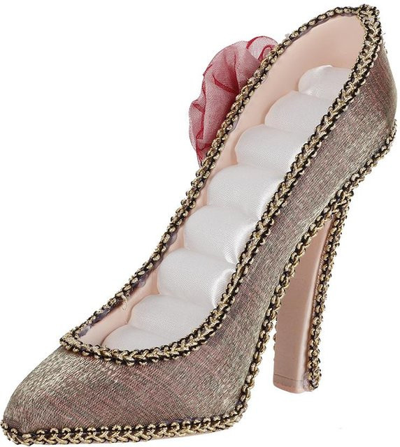 Schmuckhalter in High Heels Form als Display-Ständer und Organizer für Halsketten, Ohrringe und Armbänder in Weiß - Bild 1