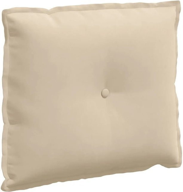 vidaXL Rückenkissen aus Mikrofaserstoff in Creme/Beige, Breite: 60 cm, Höhe: 50 cm - Bild 1