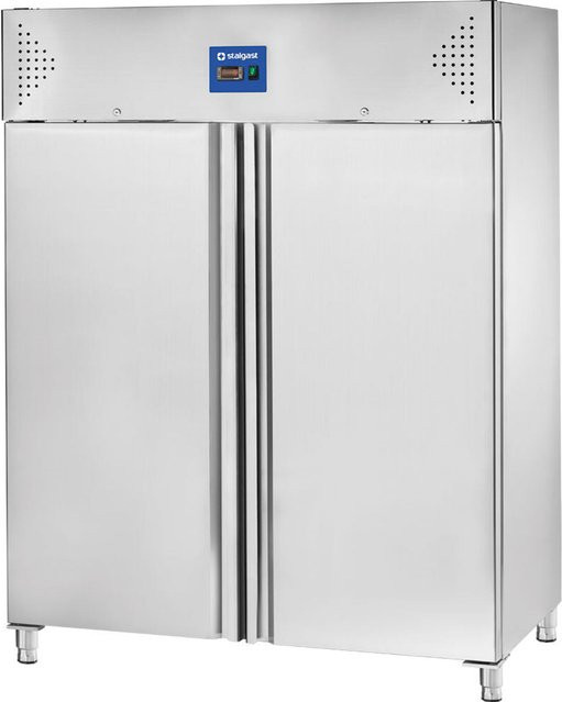 Stalgast Doppeltür-Kühlschrank aus Edelstahl in Silber, B/H/T: 148 x 201 x 83 cm - Bild 1