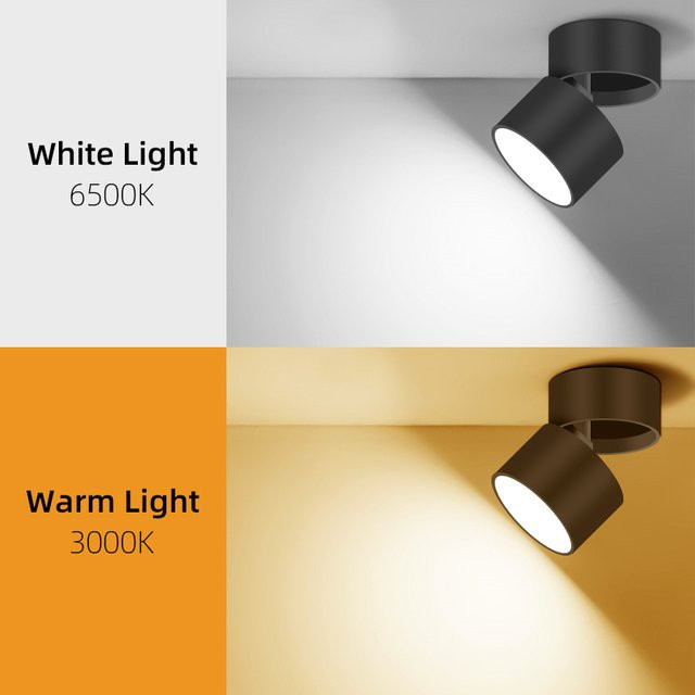 CHENBEN LED-Downlight in Schwarz mit RGB-Farbwechsel für moderne Innenraumbeleuchtung - Bild 1