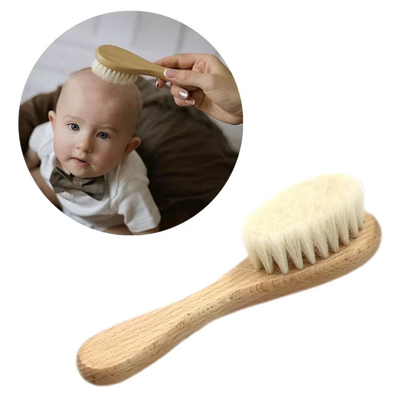 Buchenholz-Kamm Haarbürste für Kinder und Babys - Bild 2