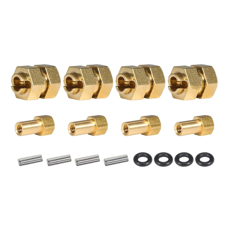 Fimonda Machined Brass Extended Wheel Hex Hub with Nuts 1/24 Bronco - Bild 2