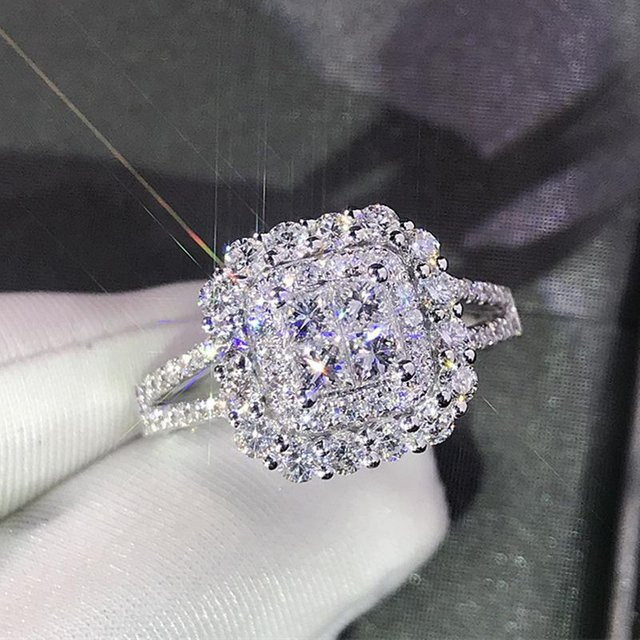 YIRAN Jewelry 5 Prinzessinnenring, Acht Herzen und Acht Pfeile, Simulationsdiamant, Schwarz, Ringgröße 9, Unisex - Bild 1