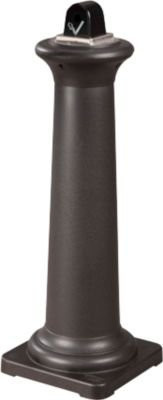 Rubbermaid GroundsKeeper Tuscan Standascher für den Außenbereich, Schwarz, Volumen 4,4 l, Durchmesser: 33 cm, Höhe: 97,4 cm - Bild 1